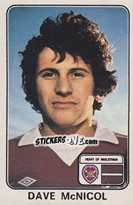 Cromo Dave McNicol - UK Football 1978-1979 - Panini