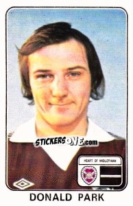 Sticker Donald Park - UK Football 1978-1979 - Panini