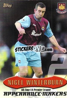 Sticker Nigel Winterburn - Premier Gold 2002-2003 n. AT2 - Topps