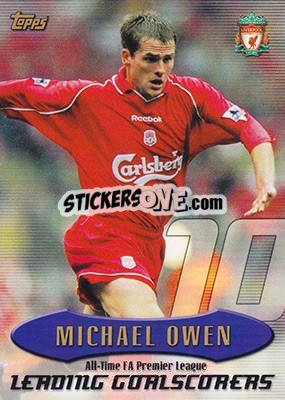 Sticker Michael Owen - Premier Gold 2002-2003 n. AT15 - Topps