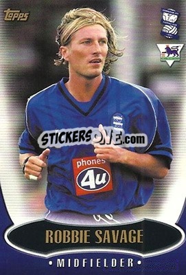 Sticker Robbie Savage - Premier Gold 2002-2003 n. B2 - Topps