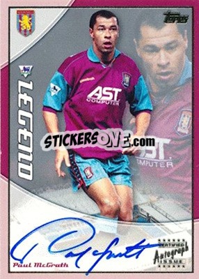 Sticker Paul McGrath - Premier Gold 2002-2003 n. LA3 - Topps