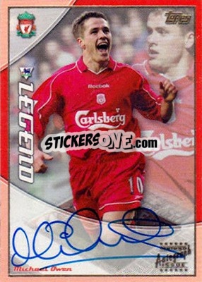 Sticker Michael Owen - Premier Gold 2002-2003 n. LA4 - Topps