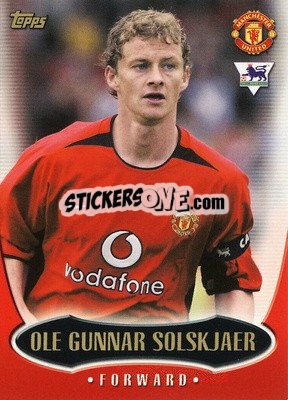 Sticker Ole Gunnar Solskjaer - Premier Gold 2002-2003 n. MU6 - Topps