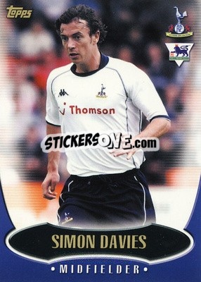 Sticker Simon Davies - Premier Gold 2002-2003 n. T1 - Topps