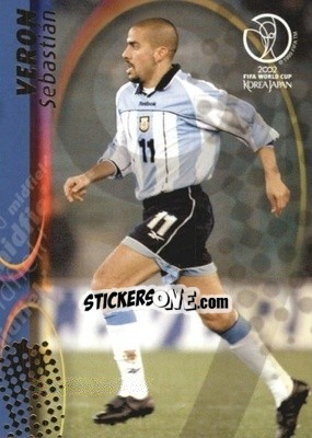 Sticker Sebastián Veron - FIFA World Cup Korea/Japan 2002. Trading Cards - Panini