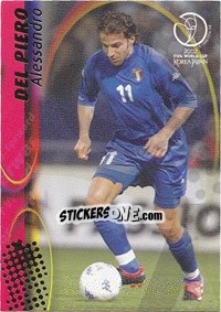Sticker Alessandro Del Piero - FIFA World Cup Korea/Japan 2002. Trading Cards - Panini