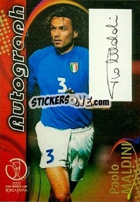 Figurina Paolo Maldini - FIFA World Cup Korea/Japan 2002. Trading Cards - Panini