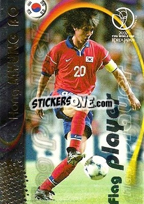 Sticker Hong Myung Bo - FIFA World Cup Korea/Japan 2002. Trading Cards n. F10 - Panini