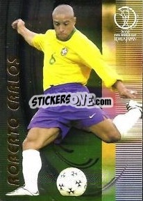 Sticker Roberto Carlos - FIFA World Cup Korea/Japan 2002. Trading Cards - Panini