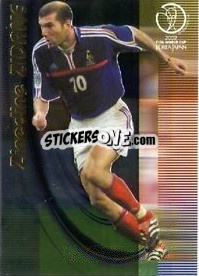 Sticker Zinedine Zidane - FIFA World Cup Korea/Japan 2002. Trading Cards n. U09 - Panini