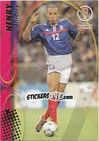 Sticker Thierry Henry - FIFA World Cup Korea/Japan 2002. Trading Cards n. 62 - Panini