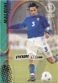 Sticker Paolo Maldini - FIFA World Cup Korea/Japan 2002. Trading Cards - Panini