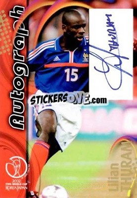 Sticker Lilian Thuram - FIFA World Cup Korea/Japan 2002. Trading Cards n. A2 - Panini