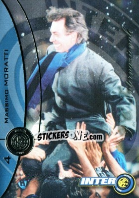 Sticker Moratti - Inter 2000 Cards n. 4 - Ds