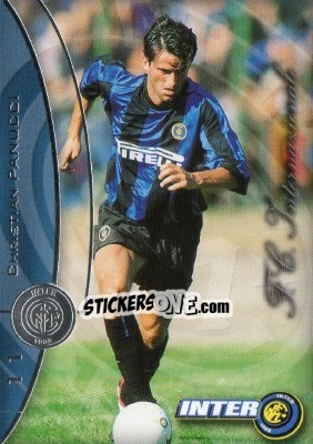 Sticker Christian Panucci - Inter 2000 Cards n. 11 - Ds
