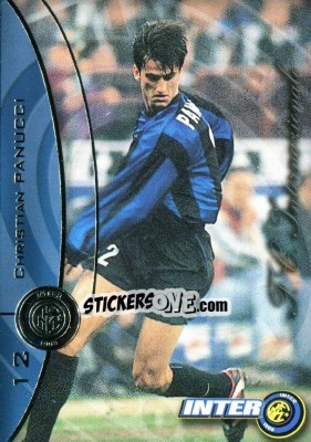 Sticker Christian Panucci - Inter 2000 Cards n. 12 - Ds