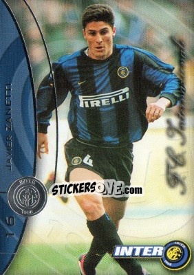 Sticker Javier Zanetti - Inter 2000 Cards n. 16 - Ds