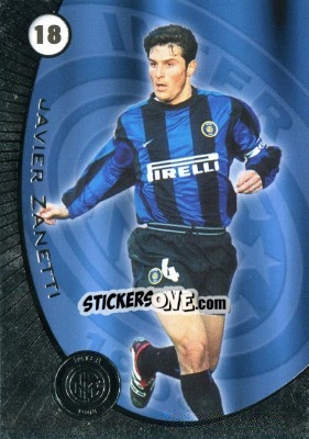 Sticker Javier Zanetti - Inter 2000 Cards n. 18 - Ds