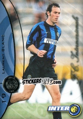 Sticker Laurent Blanc - Inter 2000 Cards n. 19 - Ds