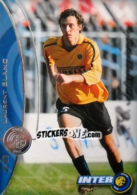 Sticker Laurent Blanc - Inter 2000 Cards n. 20 - Ds
