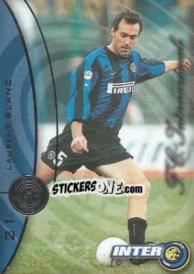 Sticker Laurent Blanc - Inter 2000 Cards n. 21 - Ds