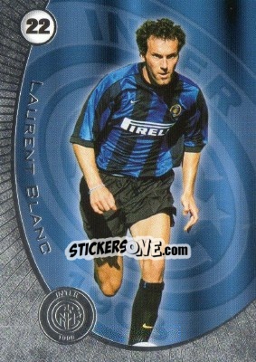 Sticker Laurent Blanc - Inter 2000 Cards n. 22 - Ds