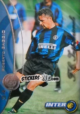 Sticker Roberto Baggio - Inter 2000 Cards n. 34 - Ds