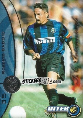 Sticker Roberto Baggio - Inter 2000 Cards n. 35 - Ds