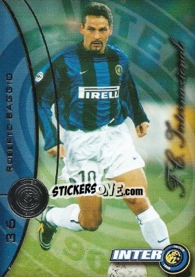 Sticker Roberto Baggio - Inter 2000 Cards n. 36 - Ds