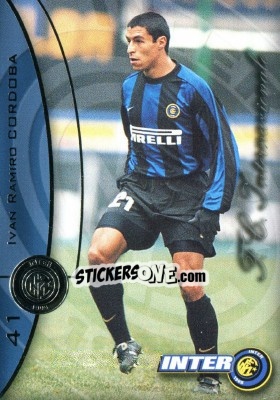Sticker Ivan Ramiro Cordoba - Inter 2000 Cards n. 41 - Ds