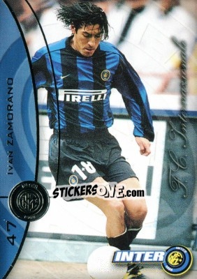 Sticker Ivan Zamorano - Inter 2000 Cards n. 47 - Ds