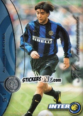 Sticker Alvaro Recoba - Inter 2000 Cards n. 51 - Ds