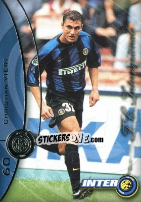 Sticker Christian Vieri - Inter 2000 Cards n. 60 - Ds