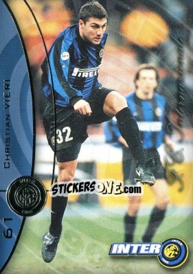 Sticker Christian Vieri - Inter 2000 Cards n. 61 - Ds