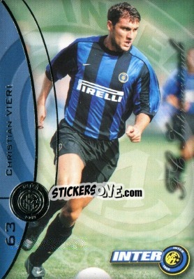 Sticker Christian Vieri - Inter 2000 Cards n. 63 - Ds