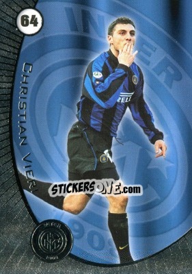 Sticker Christian Vieri - Inter 2000 Cards n. 64 - Ds