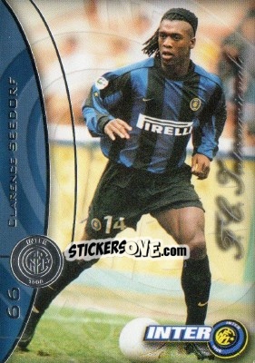 Sticker Clarence Seedorf - Inter 2000 Cards n. 66 - Ds
