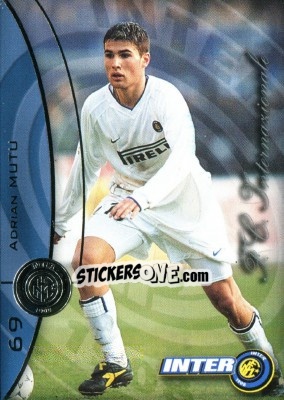 Sticker Adrian Mutu - Inter 2000 Cards n. 69 - Ds