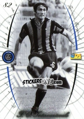 Sticker Tarcisio Burgnich - Inter 2000 Cards n. 82 - Ds