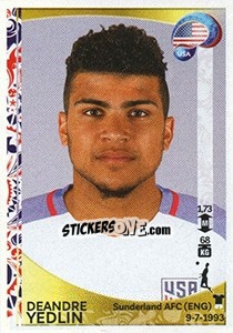 Sticker DeAndre Yedlin - Copa América Centenario. USA 2016 n. 22 - Panini