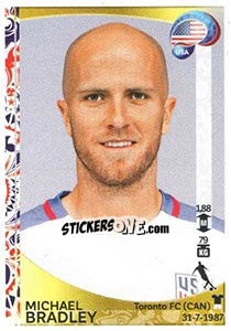 Sticker Michael Bradley - Copa América Centenario. USA 2016 n. 30 - Panini