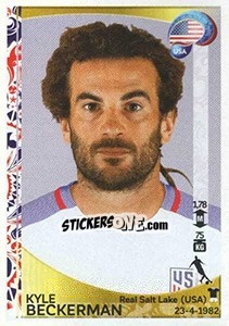 Sticker Kyle Beckerman - Copa América Centenario. USA 2016 n. 31 - Panini