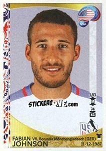 Figurina Fabian Johnson - Copa América Centenario. USA 2016 - Panini