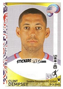 Sticker Clint Dempsey - Copa América Centenario. USA 2016 n. 36 - Panini