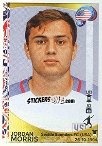 Sticker Jordan Morris - Copa América Centenario. USA 2016 n. 37 - Panini