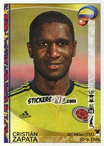 Cromo Cristián Zapata - Copa América Centenario. USA 2016 - Panini