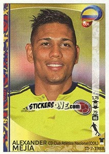 Sticker Alexander Mejía - Copa América Centenario. USA 2016 n. 50 - Panini