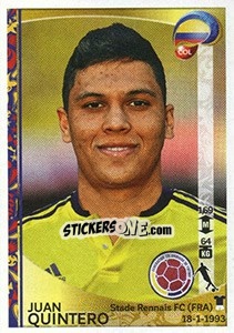 Sticker Juan Quintero - Copa América Centenario. USA 2016 n. 57 - Panini