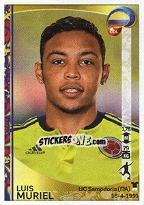 Sticker Luis Muriel - Copa América Centenario. USA 2016 n. 58 - Panini